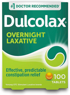 Dulcolax Stimulant Laxative Tablets – 100 Count | Fast & Predictable Constipation Relief | Bisacodyl 5mg | Comfort-Coated, Doctor Recommended