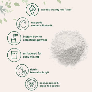 Micro Ingredients Bovine Colostrum Powder – Grass-Fed, Freeze-Dried, IgG & IgA Immune & Gut Support – Non-GMO, Gluten-Free, Unflavored – 8 oz (227 Servings)