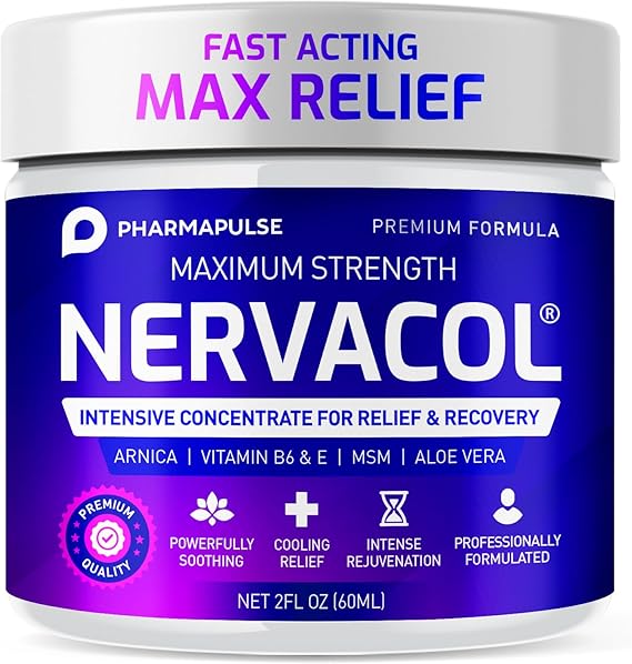 Pharmapulse Neuropathy Relief Cream – Max Strength Nerve Pain Support for Feet, Hands, Legs & Back