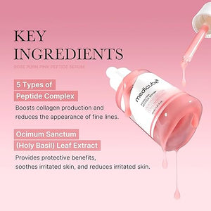 medicube PDRN Pink Peptide Glow Serum, Vegan Hydrating Firming Niacinamide Moisturizing Serum for Uneven Skin Tone, 30ml