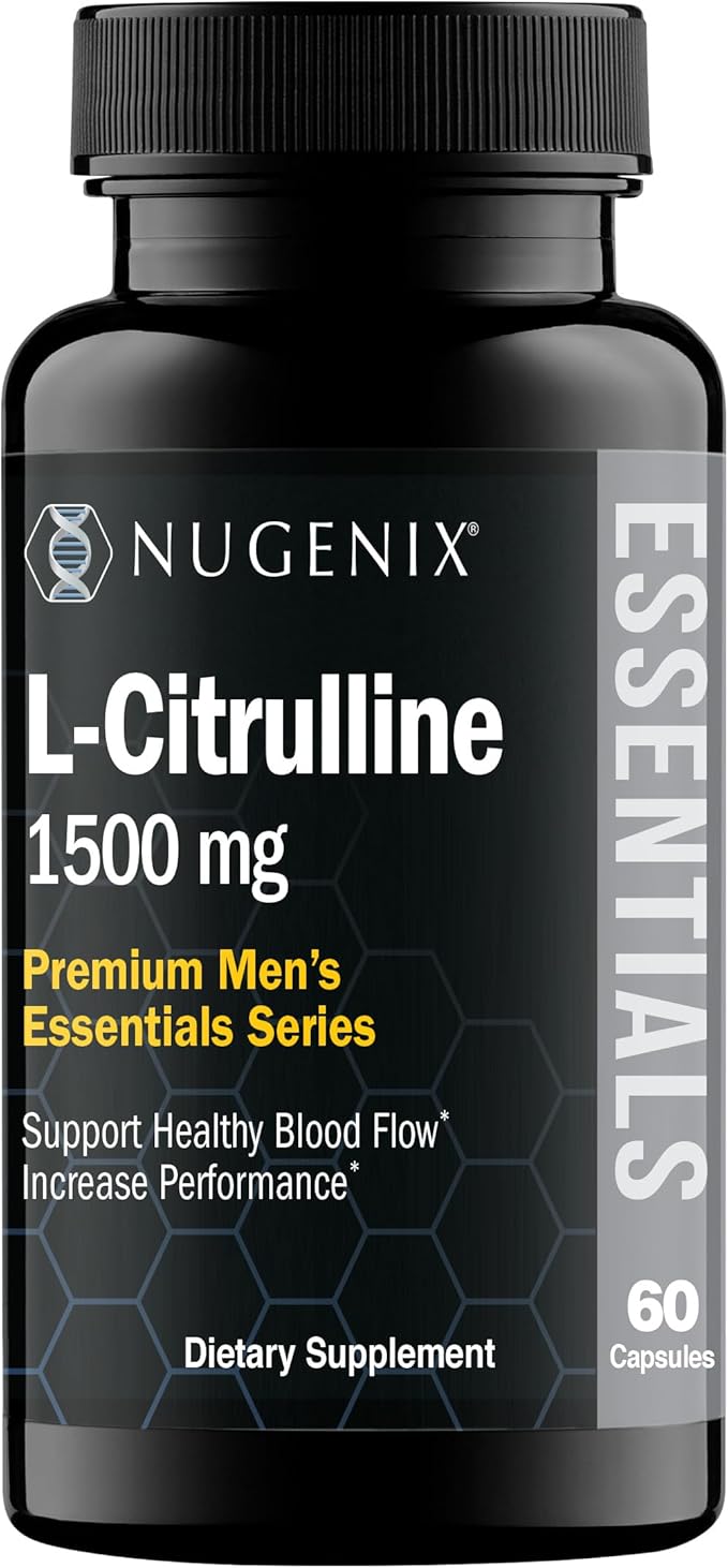 Nugenix Essentials L-Citrulline Supplement – 1500mg, 60 Capsules, Enhanced Blood Flow & Performance