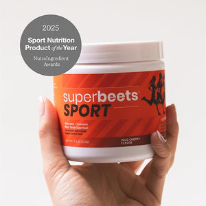 HumanN SuperBeets Sport Endurance Pre Workout Powder – Beet Root & Wild Cherry, Nitric Oxide Supplement, 20 Servings
