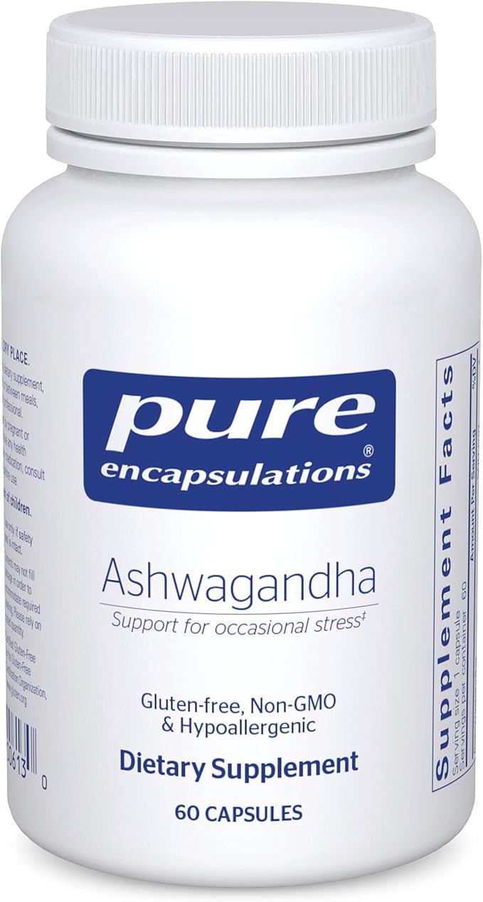 Pure Encapsulations Ashwagandha 500mg – KSM-66® Root Extract – Stress, Metabolism & Immune Support – Vegan, Non-GMO – 60 Capsules