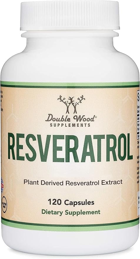 Resveratrol Supplement 500mg – 50% Trans-Resveratrol from Polygonum Root Extract – Antioxidant for Healthy Aging, Heart & Brain Support – Vegan, Non-GMO, Gluten-Free – 120 Capsules by Double Wood