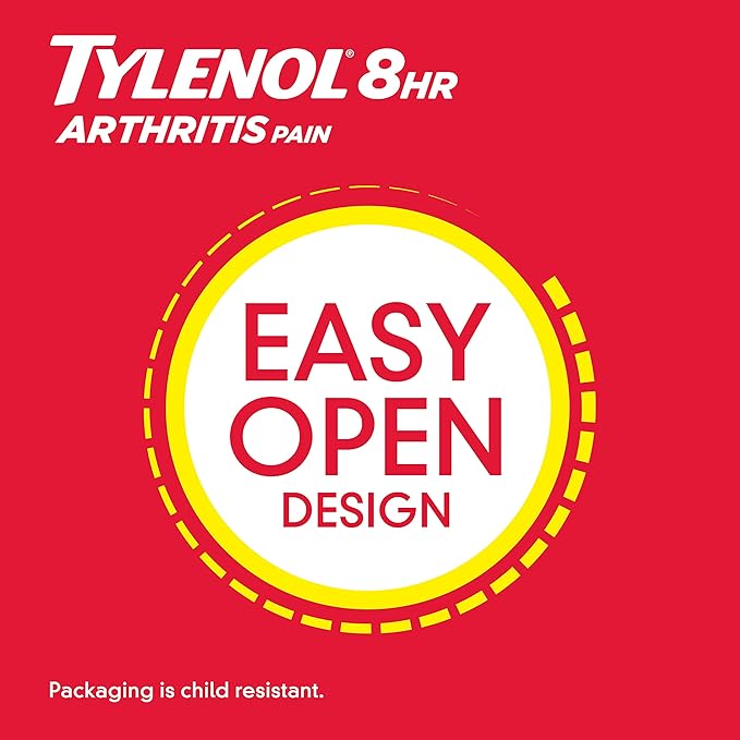 Tylenol 8HR Arthritis Pain Relief Caplets – 100 Count | 650mg Acetaminophen | Extended-Release Joint Pain & Fever Relief