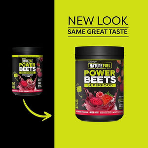 Nature Fuel Power Beets Powder – Mixed Berry Flavor, Concentrated Superfood, Non-GMO, 60 Servings