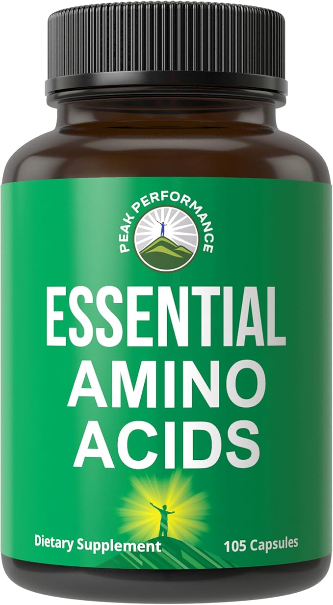 All 9 Essential Amino Acids Supplement – Capsules with 3X More Leucine, USA Tested, Muscle Recovery & Growth Support