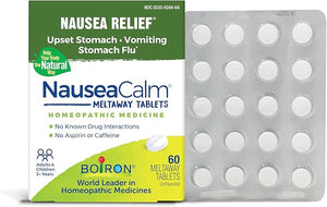 Boiron NauseaCalm Tablets for Nausea and Upset Stomach Relief Non Drowsy Meltaway Formula 60 Count