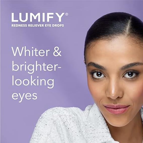 LUMIFY Redness Reliever Eye Drops – 0.08 fl oz – Works in 1 Minute for Whiter Eyes, Up to 8-Hour Relief