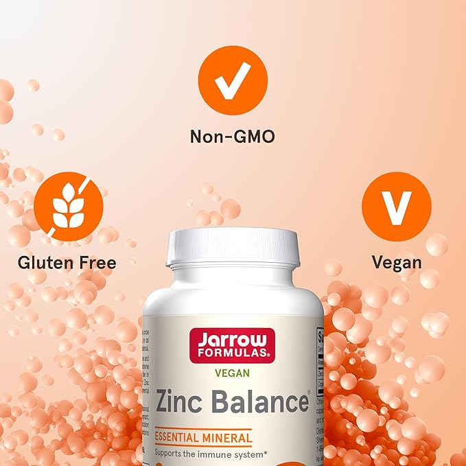 Jarrow Formulas Zinc Balance 15mg with Copper – Immune & Antioxidant Support – 100 Vegan Capsules