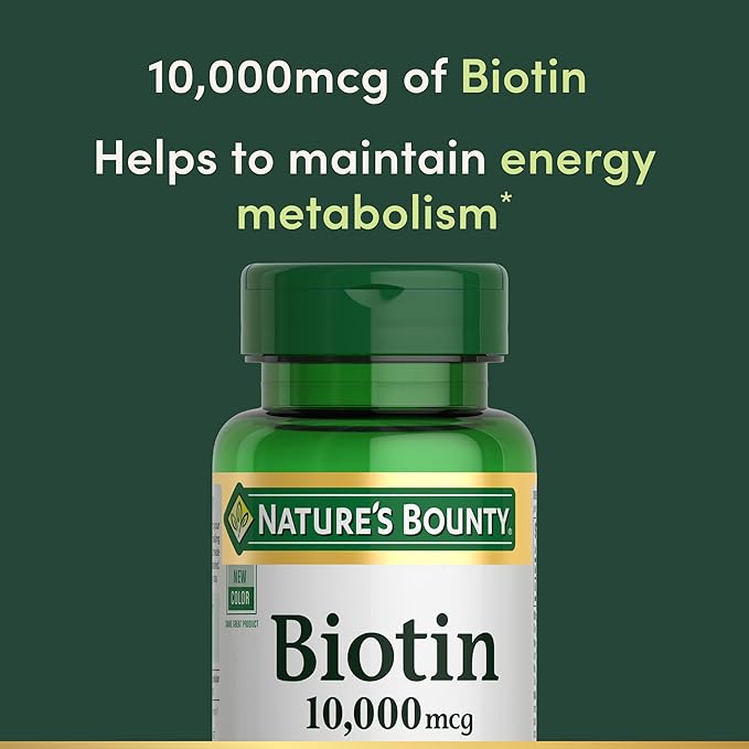 Nature’s Bounty Biotin 10,000 mcg – High Potency Hair, Skin & Nails Support – 120 Softgels – Beauty & Energy Supplement for Women & Men