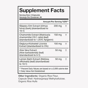 Terra Health Acid Relief – Natural Heartburn & Reflux Support – 60 Capsules with Slippery Elm, Aloe & Chamomile