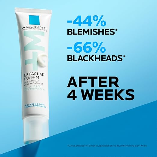 La Roche-Posay Effaclar Salicylic Acid Acne Gel Cream, Mattifying Spot Treatment for Blackheads, Whiteheads, Pores, Prevents New Pimples, Non-Greasy, Sensitive Skin Safe