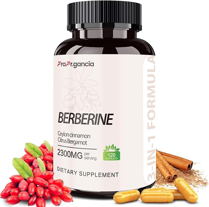 Berberine 2300mg with Ceylon Cinnamon – Advanced Metabolic & Heart Health Support – Non-GMO, Gluten-Free – 120 Capsules