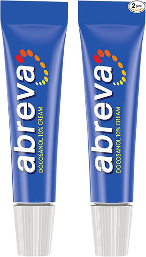 Abreva 10% Docosanol Cold Sore Treatment – 2 Pack (0.07 oz Tubes)