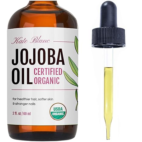 Kate Blanc Organic Jojoba Oil – Face, Hair, Gua Sha & Dermaplaning, 2oz