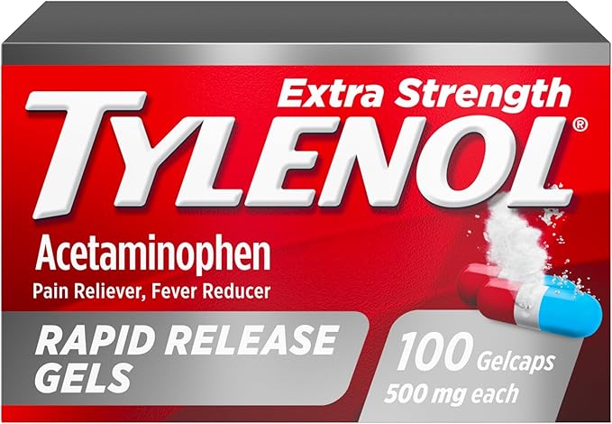 Tylenol Extra Strength Acetaminophen Rapid Release Gels – Fast Pain Relief, Trusted by Millions