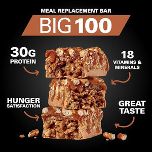 MET-Rx Big 100 Colossal Protein Bars – Peanut Butter Pretzel, Pack of 9, 100g Each