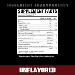 Axe & Sledge Demo Day Intra-Workout Carbohydrate Powder – Cluster Dextrin, Carb10, Hydromax & Palatinose, Unflavored, 30 Servings