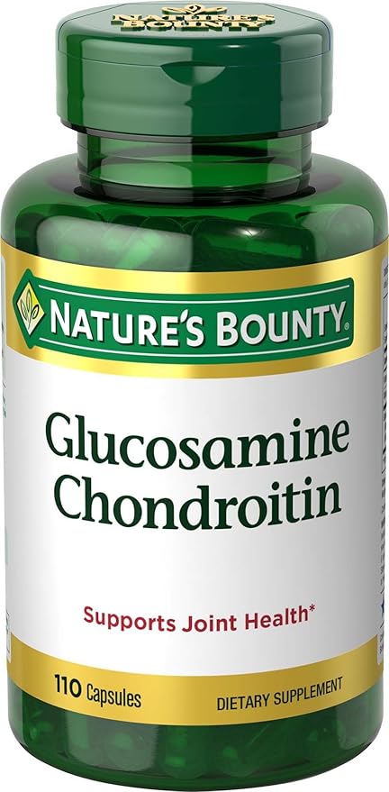 Nature's Bounty Glucosamine Chondroitin – Joint Support Supplement – Cartilage, Ligament & Flexibility – Non-GMO, Gluten-Free – 110 Capsules