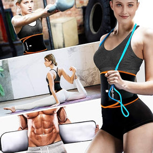 KingPavonini Waist Trimmer Plus Size, Unisex Waist Trainer Sweat Belt, Adjustable Back Support, Workout Fitness
