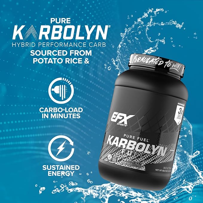 EFX Sports Karbolyn Fuel – Fast-Absorbing Carbohydrate Powder, Stimulant-Free, 39 Servings, Neutral Flavor