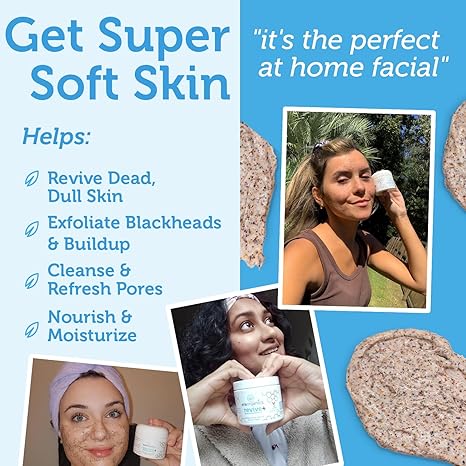 Era Organics Microdermabrasion Facial Scrub & Exfoliator – Manuka Honey, Walnut & Aloe, Spa Quality Exfoliating Mask for Blackheads & Wrinkles, 2 oz