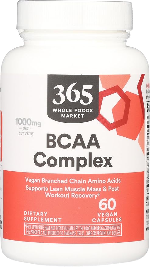 Whole Foods Market BCAA Complex – 60 Count, Branched-Chain Amino Acids Supplement