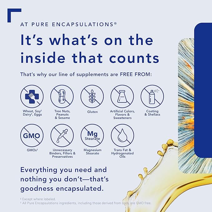 Pure Encapsulations B-Complex Plus – Neurological, Heart & Energy Support – With B12 & Metafolin® – 60 Capsules