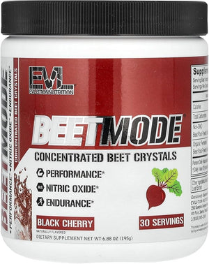 Evlution Nutrition BeetMode Beet Root Powder – Nitric Oxide Booster, Black Cherry Flavor, 30 Servings, Vegan & Gluten-Free