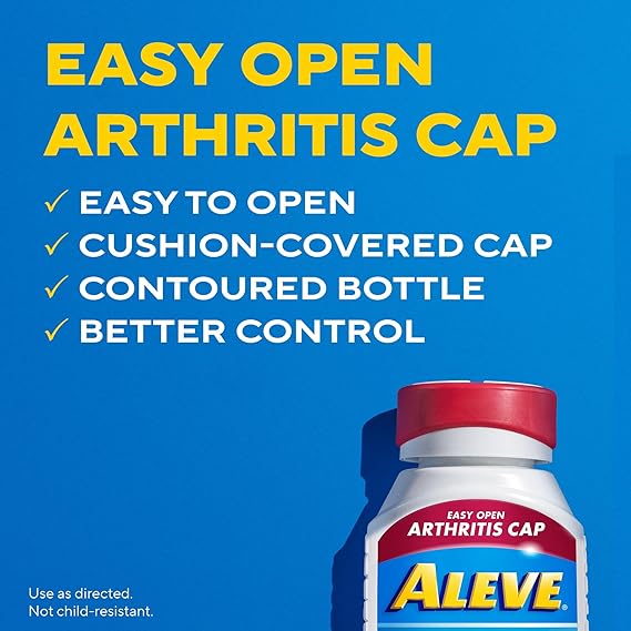 Aleve Gelcaps with Easy Open Cap – Naproxen Sodium 160 Ct – Arthritis & Pain Relief, 12-Hour Relief