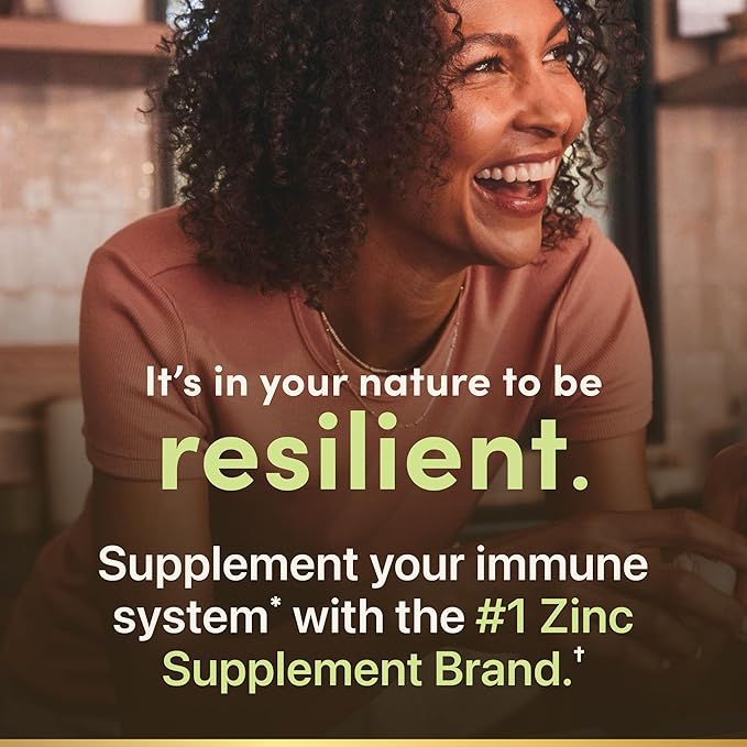 Nature’s Bounty Zinc 50mg – Immune, Antioxidant & Skin Support – 250 Vegetarian Caplets