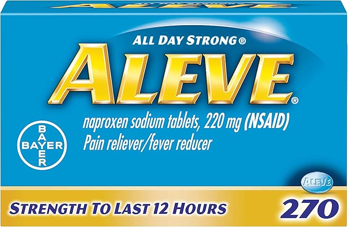 Aleve Pain Reliever and Fever Reducer Caplets – Naproxen Sodium 220 mg (NSAID), Long-Lasting Relief, 270 Count