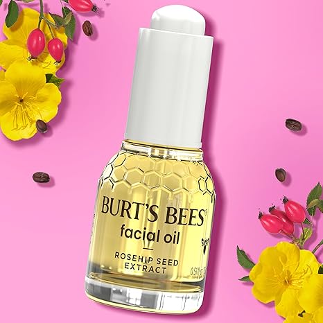 Burt’s Bees Gua Sha Face Oil – Rosehip, Anti-Aging, Natural Facial Oil
