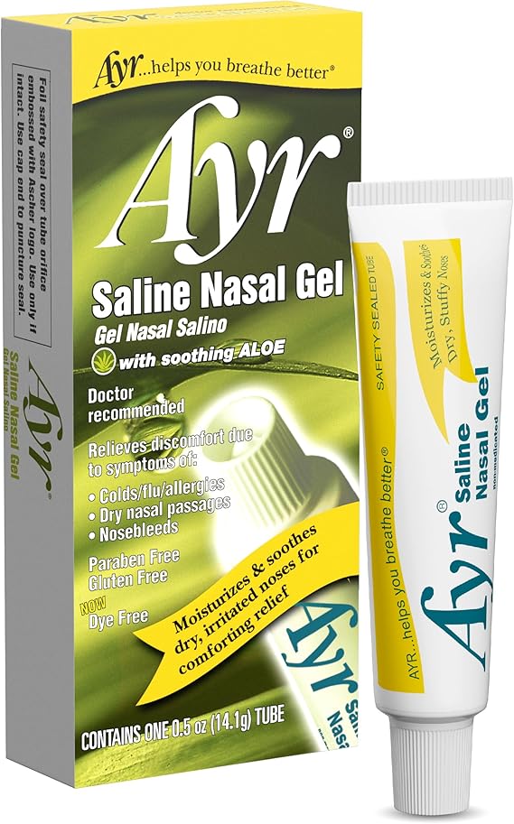 Alavert 24-Hour Allergy Relief & Ayr Saline Nasal Gel Bundle – 60 Tablets + 0.5 oz Gel