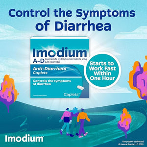 Imodium A-D Diarrhea Relief Caplets – 24 Count | Fast, Effective Anti-Diarrheal Medicine for Acute, Active & Traveler’s Diarrhea