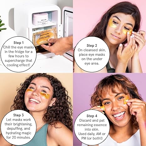 Grace & stella Gold Under Eye Patches (24 Pairs) – Award Winning Gel Eye Masks for Dark Circles, Puffy Eyes, Wrinkles – Vegan, Travel Essentials, Self Care Gift for Women