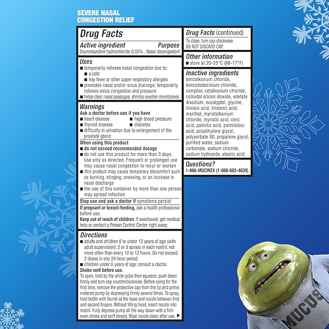 Mucinex Sinus-Max Nasal Spray Decongestant – 0.75 Fl Oz – 12-Hour Sinus & Nasal Congestion Relief with Cooling Menthol