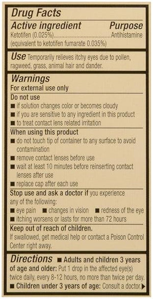 aditor Antihistamine Eye Drops – 5 mL – 12-Hour Itchy Eye Relief – Original Prescription Strength