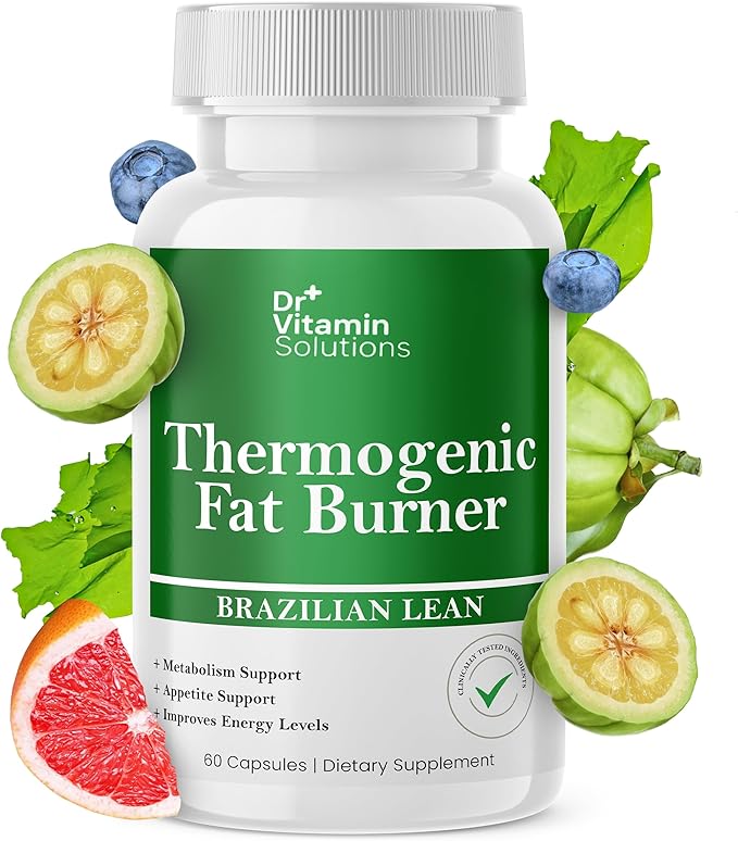 Thermogenic Fat Burner – Brazilian Lean by Dr. Vitamin | Waist Trimmer, Bloating Support, Appetite Suppressant & Energy Booster – Weight Loss Supplement for Women & Men – 60 Capsules