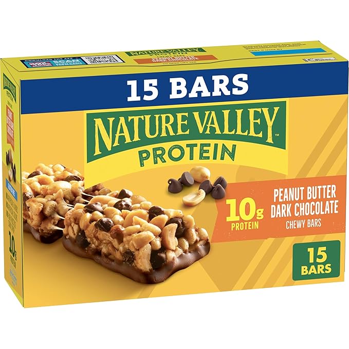 Nature Valley Protein Chewy Snack Bars – Peanut Butter Dark Chocolate, 15 Bars