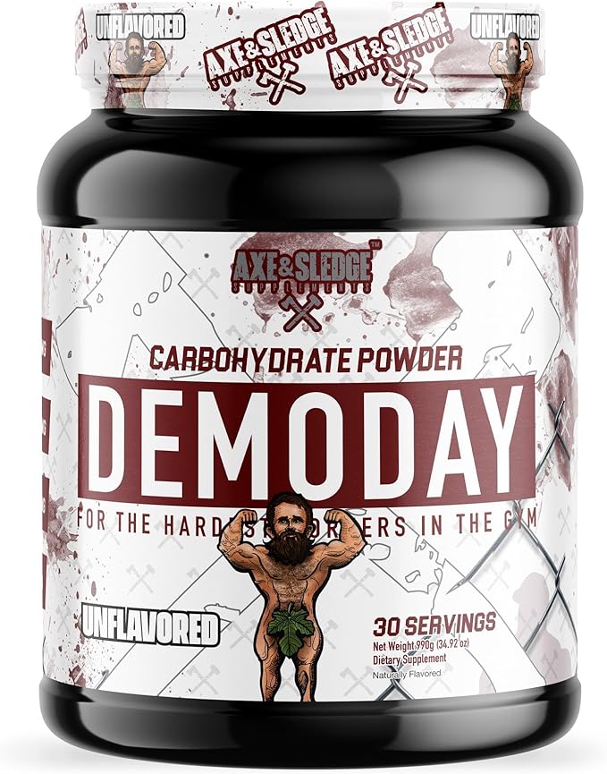 Axe & Sledge Demo Day Intra-Workout Carbohydrate Powder – Cluster Dextrin, Carb10, Hydromax & Palatinose, Unflavored, 30 Servings