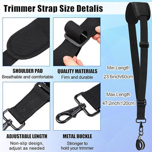 2 Pcs Padded Double Shoulder Strap Belt, Adjustable Trimmer Shoulder Strap for Brush Cutter, Lawn Mower, Blower
