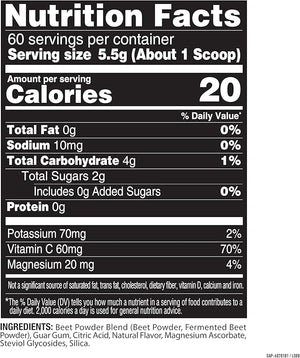 Nature Fuel Power Beets Powder – Mixed Berry Flavor, Concentrated Superfood, Non-GMO, 60 Servings