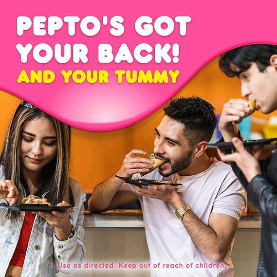 Pepto Bismol Chewable Tablets, 48 Count – Fast 5-Symptom Relief for Nausea, Heartburn, Indigestion & Diarrhea