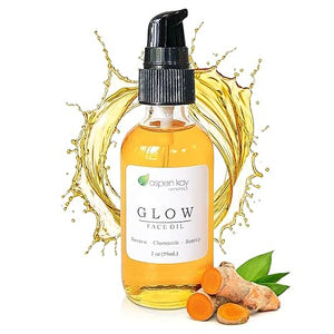 Glow Turmeric & Rosehip Face Oil – Organic Brightening & Calming Serum, 2oz