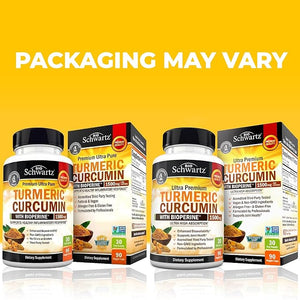 Turmeric Curcumin 1500mg with BioPerine® – 95% Curcuminoids, Organic Turmeric & Black Pepper – High Absorption Joint, Immune & Antioxidant Support – Vegan, Non-GMO – 90 Capsules