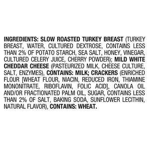 Oscar Mayer Bites Natural Slow-Roasted Turkey, White Cheddar & Cracker Trio – 3.3 oz Snack Tray