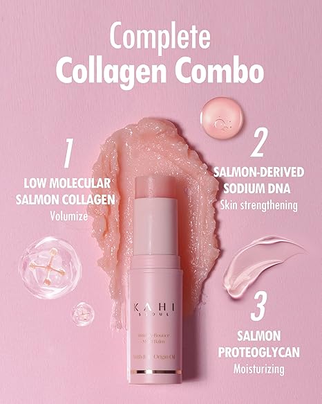 KAHI Wrinkle Bounce Multi Balm Stick, PDRN Collagen, Korean All-in-One Hydrating Lip Eye Neck Face Balm