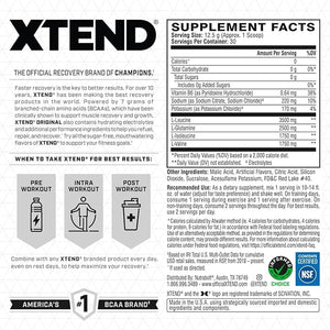 Xtend XTEND Original BCAA Powder – 7g BCAAs & 2.5g L-Glutamine, Sugar-Free, Post-Workout Muscle Recovery, 30 Servings